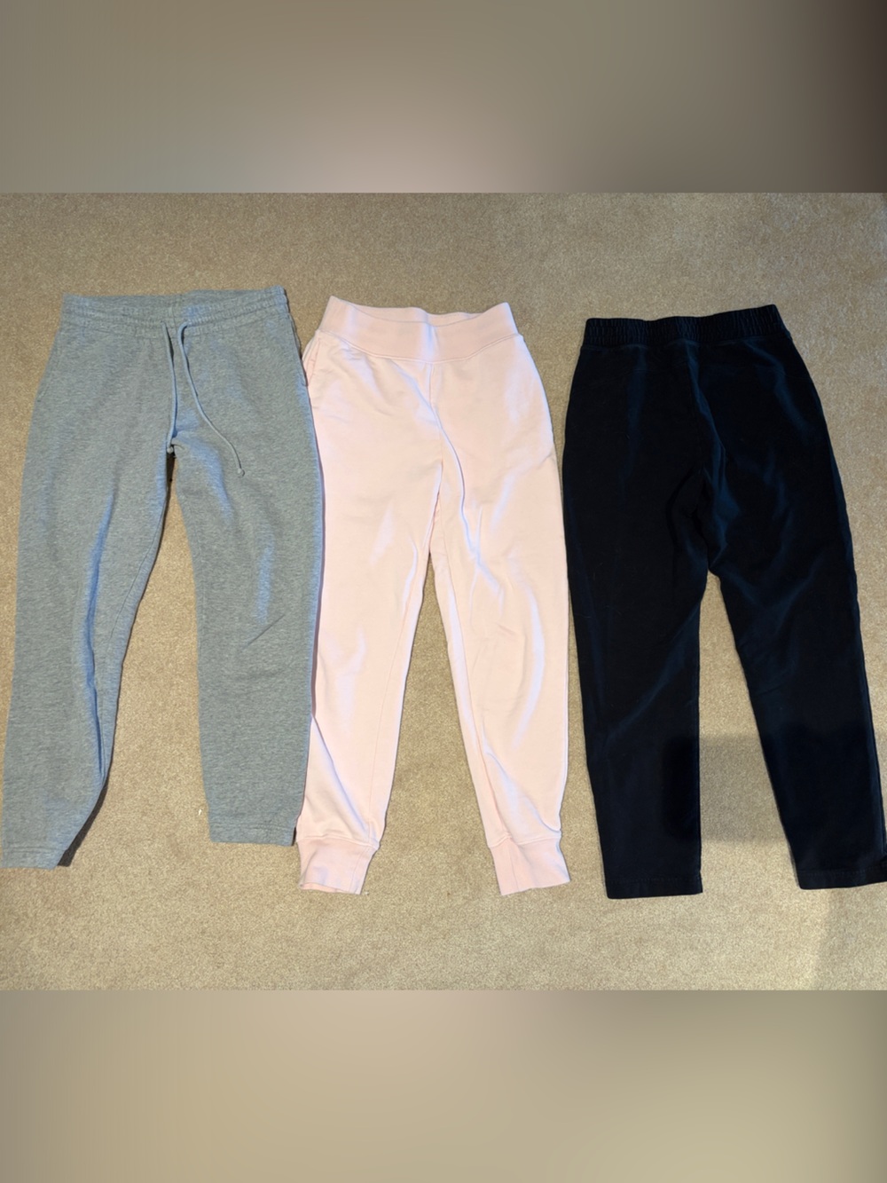 bundle of 3 Aritzia Casual Jogger Pants - Pink, Black, Gray